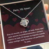 Collar Nudo de Amor - Eres mi mundo, mi ángel, mi todo. Jewelry ShineOn Fulfillment 