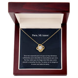 Collar Nudo de Amor - Eres tan especial para mí Jewelry ShineOn Fulfillment Acabado en Oro Amarillo de 18 quilates. Cajita de Lujo Madera con Luz Led 