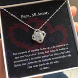 Collar Nudo de Amor - Me encanta el sonido de tu voz y la manera en que me haces reír. Jewelry ShineOn Fulfillment 