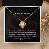 Collar Nudo de Amor - Me encanta el sonido de tu voz y la manera en que me haces reír. Jewelry ShineOn Fulfillment 