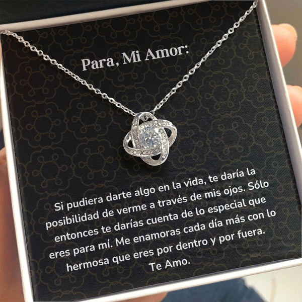 Collar Nudo de Amor - Si pudiera darte algo en la vida, te daría la posibilidad de verme a través de mis ojos Jewelry ShineOn Fulfillment 