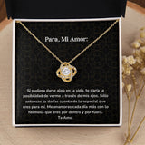 Collar Nudo de Amor - Si pudiera darte algo en la vida, te daría la posibilidad de verme a través de mis ojos Jewelry ShineOn Fulfillment 