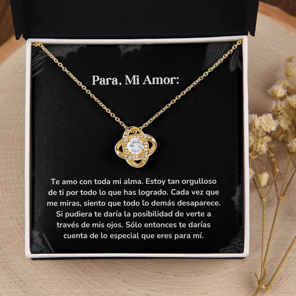 Collar Nudo de Amor - Te amo con toda mi alma. Jewelry ShineOn Fulfillment 