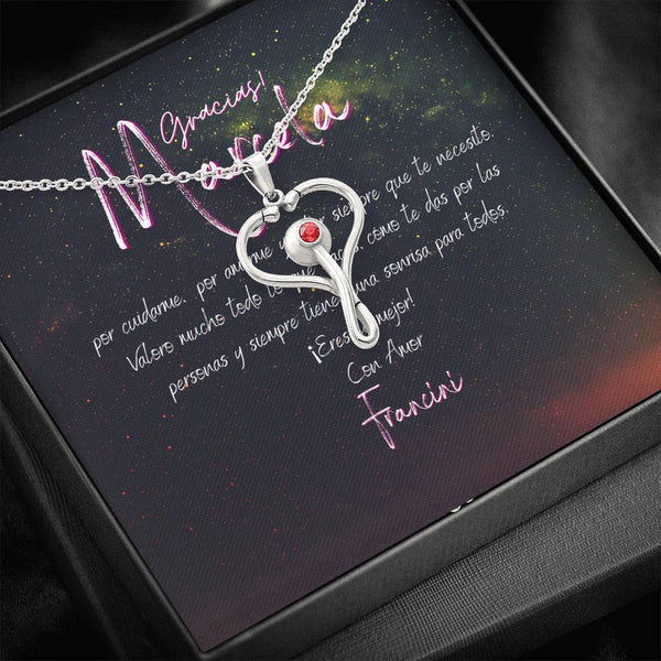 Collar para doctoras, enfermeras: Gracias... por cuidarme, por amarme y estar siempre... Jewelry 