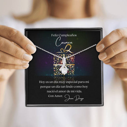 Collar para el amor de mi vida en su cumpleaños - Collar Lazo con piedra. Jewelry 