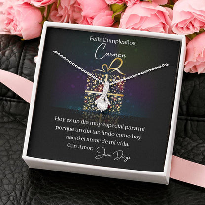 Collar para el amor de mi vida en su cumpleaños - Collar Lazo con piedra. Jewelry 