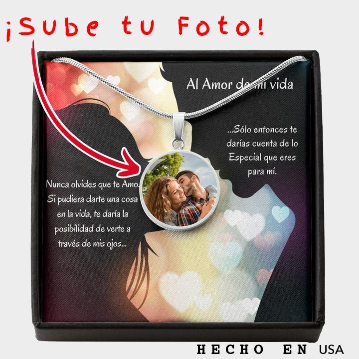 Collar para el Amor de mi Vida, Sube la foto donde estén juntos y regálale este hermoso collar a tu pareja. Jewelry Luxury Necklace (.316 Surgical Steel) No 