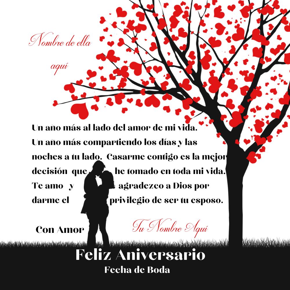 Collar para esposa: Feliz Aniversario Jewelry 