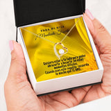 Collar para Hija: Para mi Hija ¡Mantente Fuerte… - Regalo perfecto para Día de la Madre - Collar Forever Love 14K Jewelry ShineOn Fulfillment 18k Yellow Gold Finish 