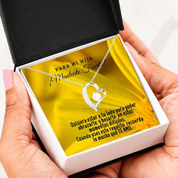 Collar para Hija: Para mi Hija ¡Mantente Fuerte… - Regalo perfecto para Día de la Madre - Collar Forever Love 14K Jewelry/ForeverLove 