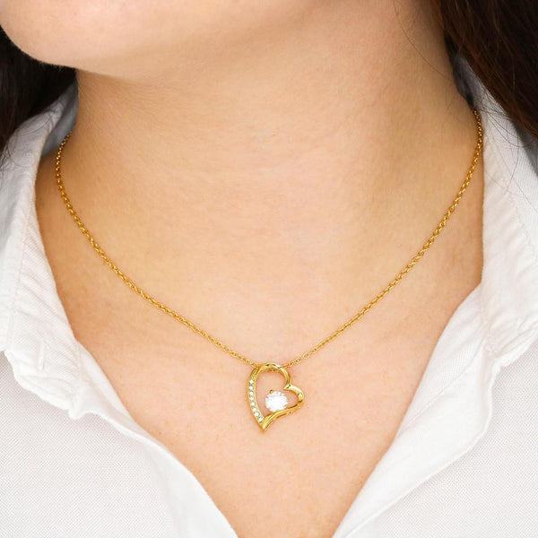 Collar para Hija: Para mi Hija ¡Mantente Fuerte… - Regalo perfecto para Día de la Madre - Collar Forever Love 14K Jewelry ShineOn Fulfillment 