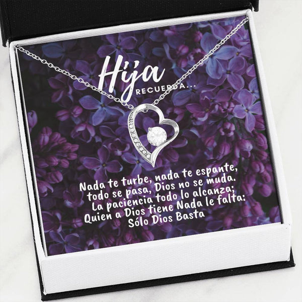 Collar para la Hija: Hija Recuerda… - Regalo perfecto - Collar Forever Love 14K Jewelry/ForeverLove 