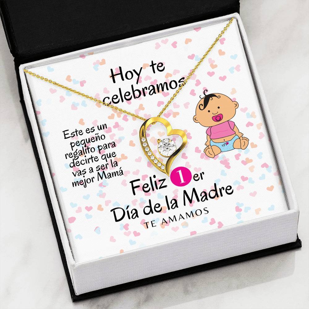 Collar para la Mamá: Hoy te celebramos el 1er Día de la Madre - Regalo perfecto - Collar Forever Love 14K Jewelry/ForeverLove 