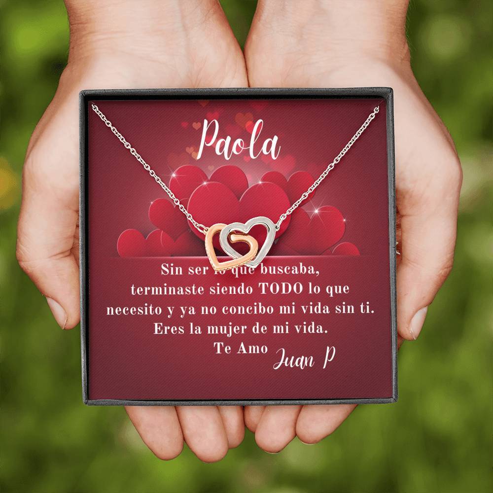 Collar para la mujer que amas - Collar 2 corazones con Tarjeta para la la mujer que buscabas y la encontraste. Jewelry 