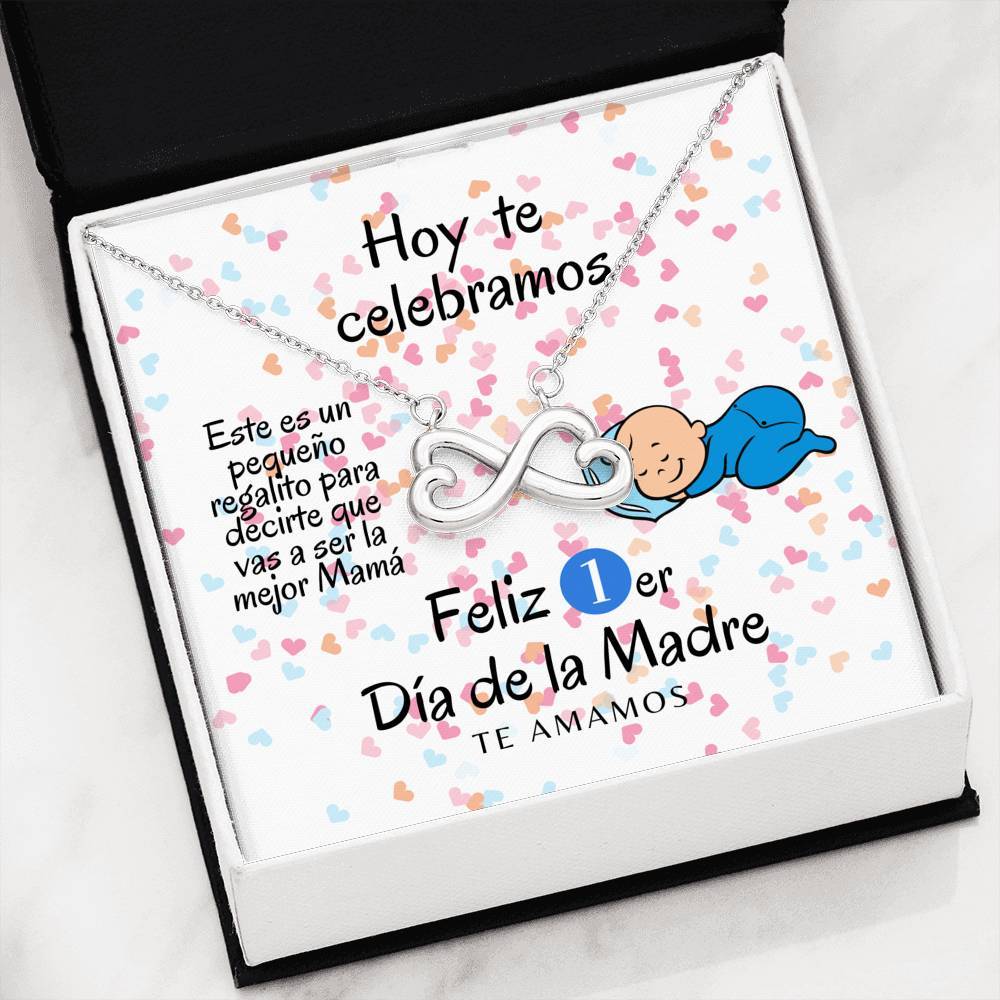 Collar para Mamá: Feliz 1er Día de la Madre - Boy - Regalo perfecto para Día de la Madre - Infinito Corazón Collar Jewelry 