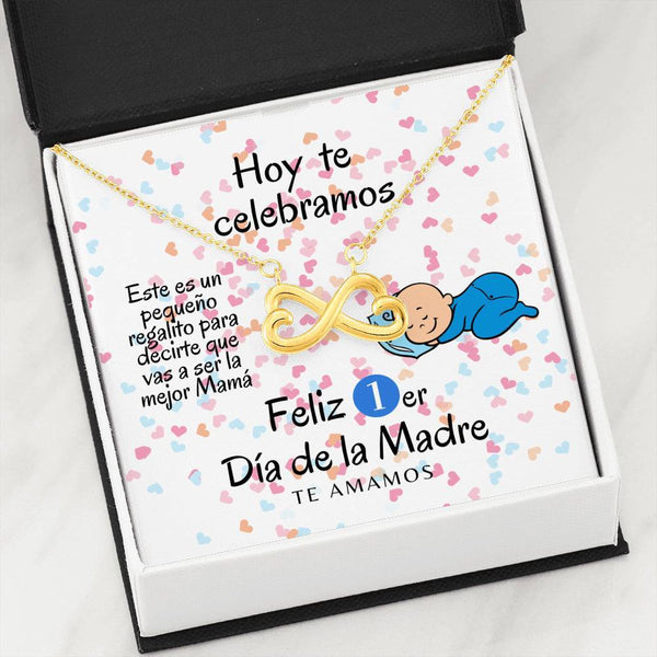 Collar para Mamá: Feliz 1er Día de la Madre - Boy - Regalo perfecto para Día de la Madre - Infinito Corazón Collar Jewelry 