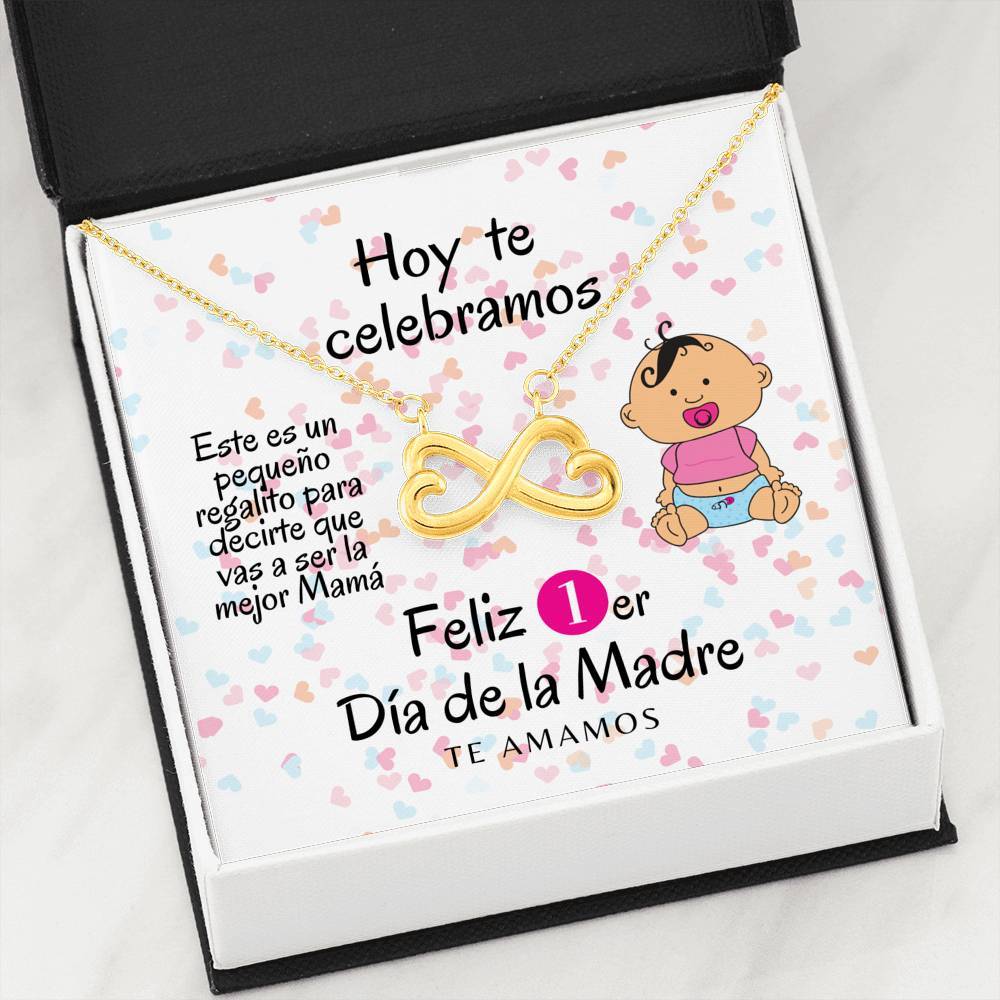 Collar para Mamá: Feliz 1er Día de la Madre - Girl - Regalo perfecto para Día de la Madre - Infinito Corazón Collar Jewelry 