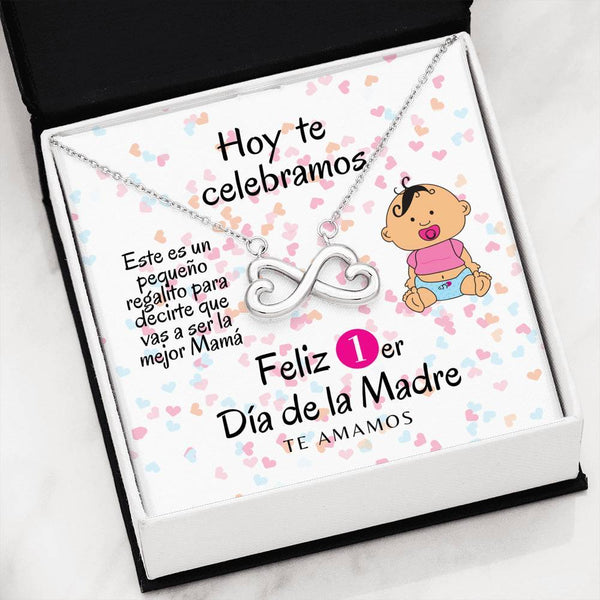 Collar para Mamá: Feliz 1er Día de la Madre - Girl - Regalo perfecto para Día de la Madre - Infinito Corazón Collar Jewelry 