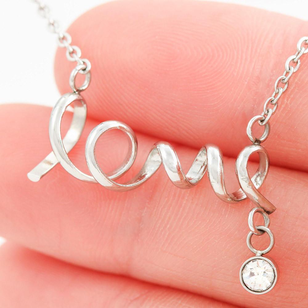 Collar para Mamá: Gracias Mamá, Porque me diste la vida y-Regalo perfecto para Día de la Madre - Collar con palabra LOVE escrita Jewelry ShineOn Fulfillment 