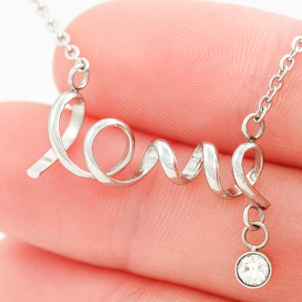 Collar para Mamá: Gracias Mamá, Porque me diste la vida y-Regalo perfecto para Día de la Madre - Collar con palabra LOVE escrita Jewelry ShineOn Fulfillment 