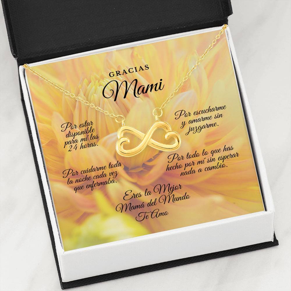 Collar para Mamá: Gracias Mami!!! - Regalo perfecto para Día de la Madre - Infinito Corazón Collar Jewelry 