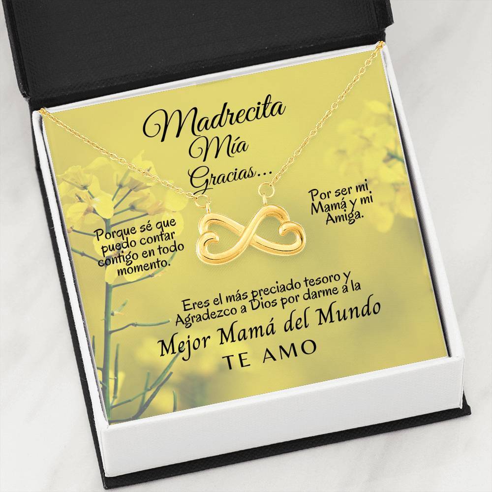 Collar para Mamá: Madrecita Mía- Gracias por…- Regalo perfecto para Día de la Madre - Infinito Corazón Collar Jewelry 