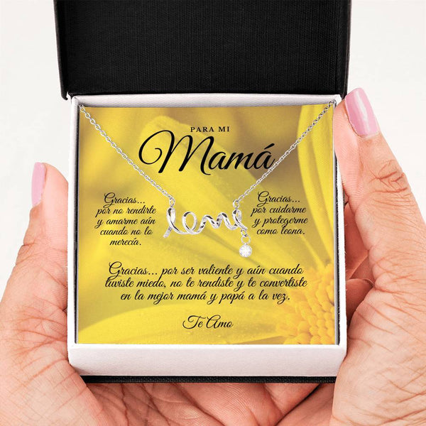 Collar para Mamá: Para Mi Mamá, Gracias… Por… - Regalo perfecto para Día de la Madre - Collar con palabra LOVE escrita Jewelry 