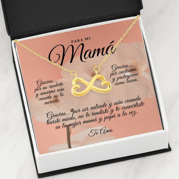 Collar para Mamá: Para Mi Mamá, Gracias… Por… - Regalo perfecto para Día de la Madre - Infinito Corazón Collar Jewelry 