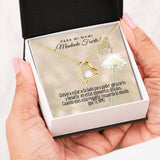 Collar para Mamá: Para mi mami ¡Mantente Fuerte! - Regalo perfecto para Día de la Madre - Collar Forever Love 14K Jewelry ShineOn Fulfillment 
