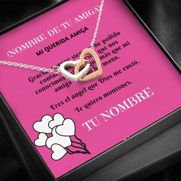 Collar para mi Amiga: Mi querida amiga- Collar Dos corazones Jewelry 