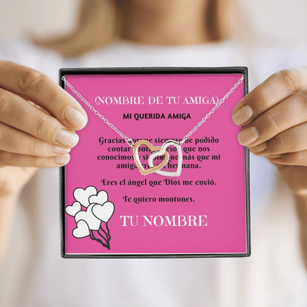 Collar para mi Amiga: Mi querida amiga- Collar Dos corazones Jewelry 