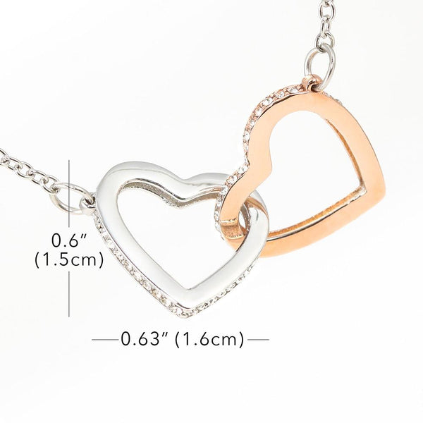Collar para Mi Mamá de la Hija - Collar 2 corazones unidos con tarjeta personalizada. Jewelry ShineOn Fulfillment 