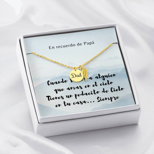 Collar para Recordar a Papá: Cuando tienes a alguien que amas en el cielo… Jewelry ShineOn Fulfillment 18k Yellow Gold Finish 