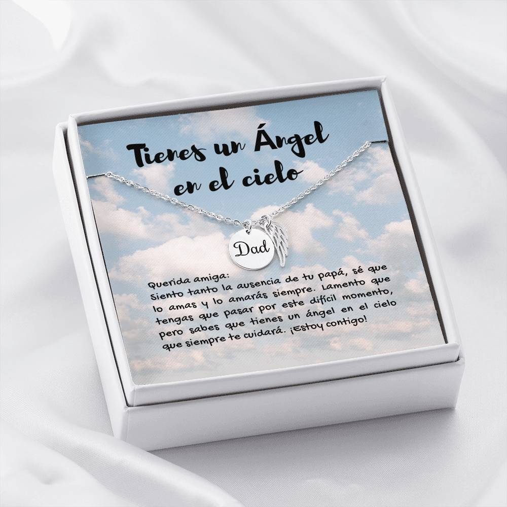 Collar para Recordar a Papá: Tienes un Ángel en el cielo! Jewelry Dad - Polished Stainless Steel 