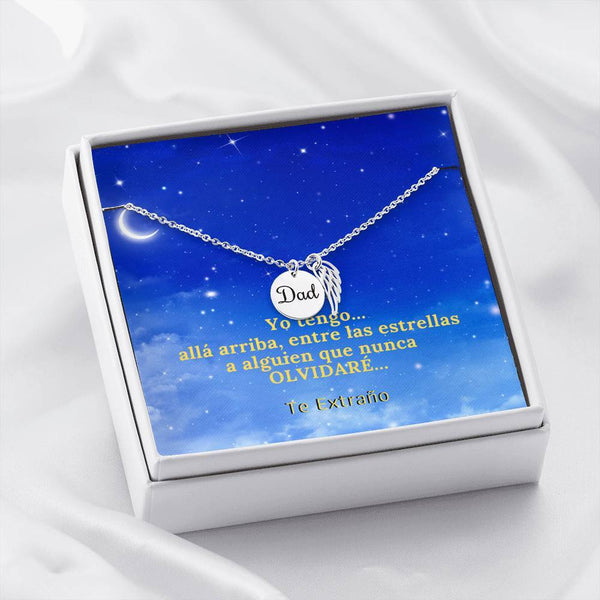 Collar para Recordar a Papá: Yo tengo… allá arriba, entre las estrellas… Jewelry ShineOn Fulfillment Dad - Polished Stainless Steel 