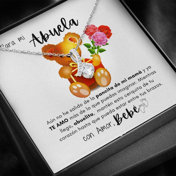 Collar para regalar a Abuela mientras salgo de la pancita de Mamá Jewelry Caja Estándar Incluida 