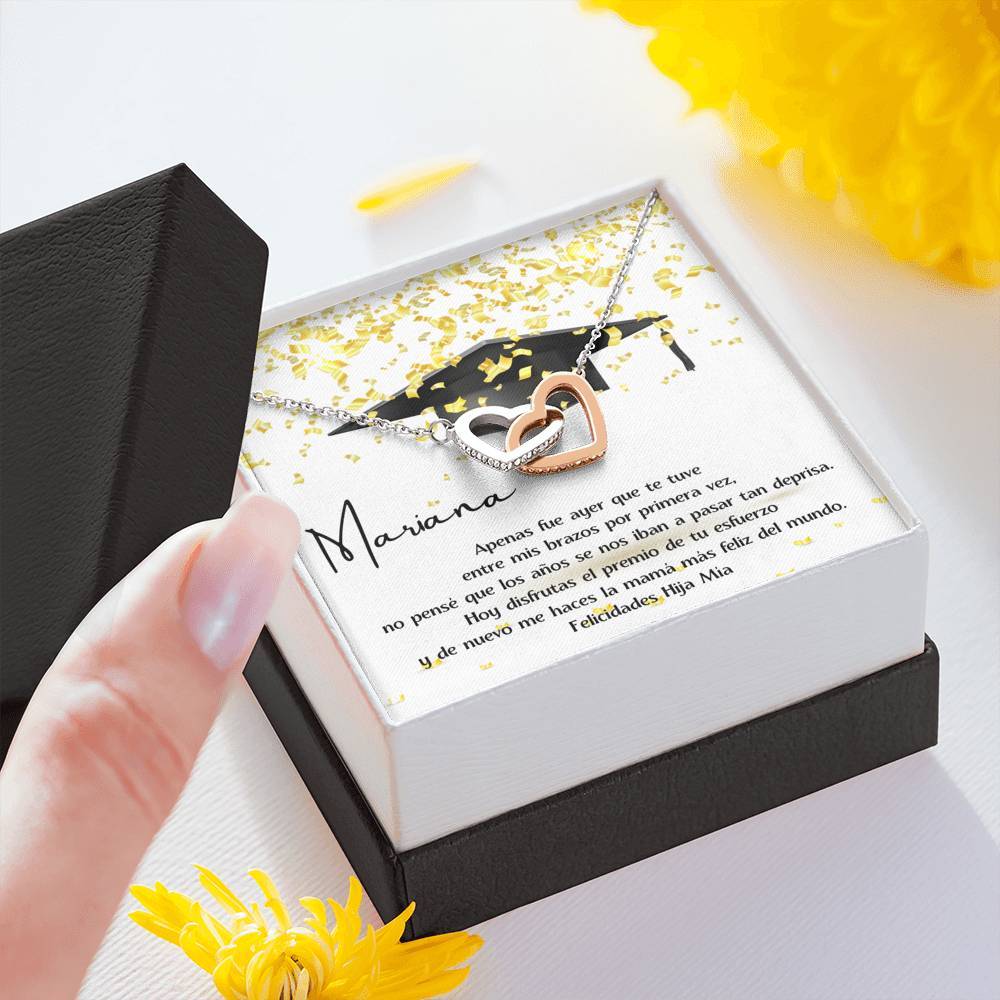 Collar para regalar a Hija el día de su Graduación - Collar 2 Corazones Unidos Jewelry/InterlockingHearts 