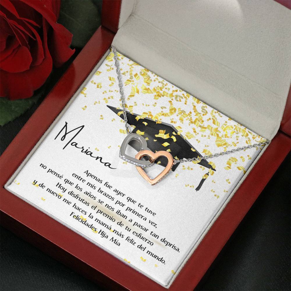 Collar para regalar a Hija el día de su Graduación - Collar 2 Corazones Unidos Jewelry/InterlockingHearts 