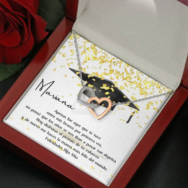 Collar para regalar a Hija el día de su Graduación - Collar 2 Corazones Unidos Jewelry/InterlockingHearts 