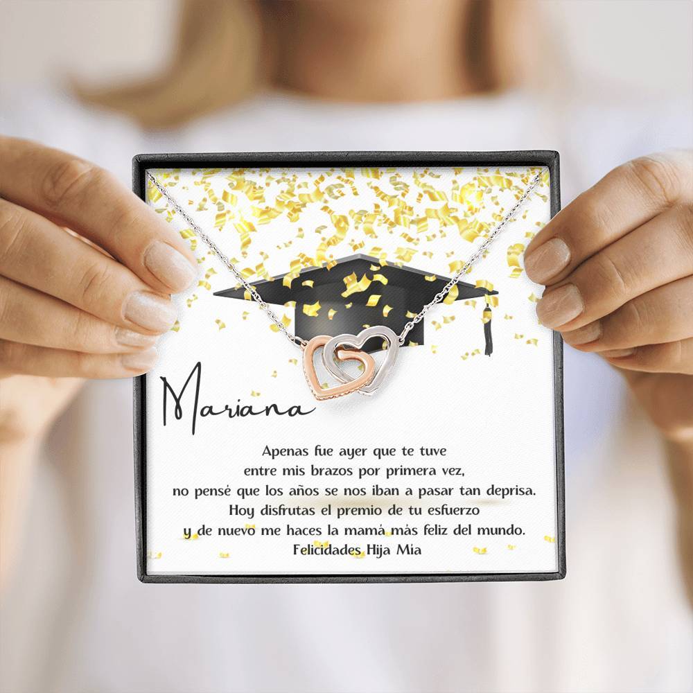 Collar para regalar a Hija el día de su Graduación - Collar 2 Corazones Unidos Jewelry/InterlockingHearts 