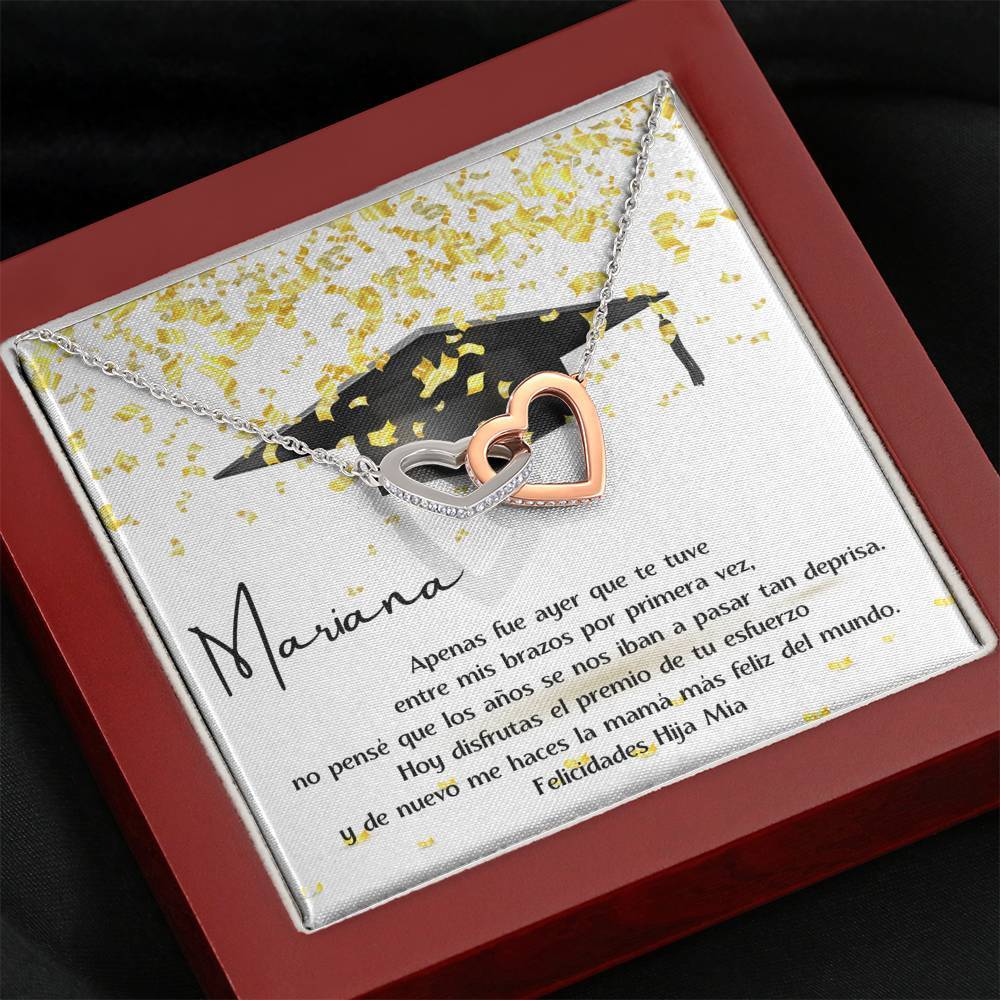 Collar para regalar a Hija el día de su Graduación - Collar 2 Corazones Unidos Jewelry/InterlockingHearts 