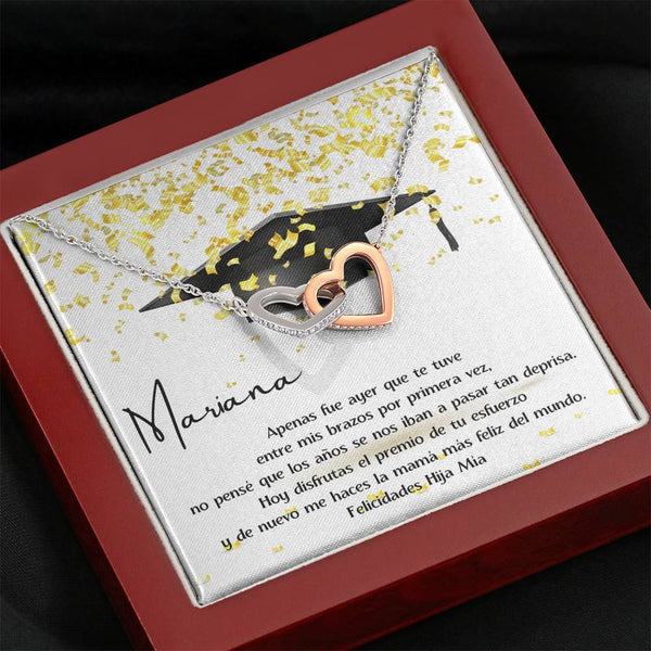 Collar para regalar a Hija el día de su Graduación - Collar 2 Corazones Unidos Jewelry/InterlockingHearts 