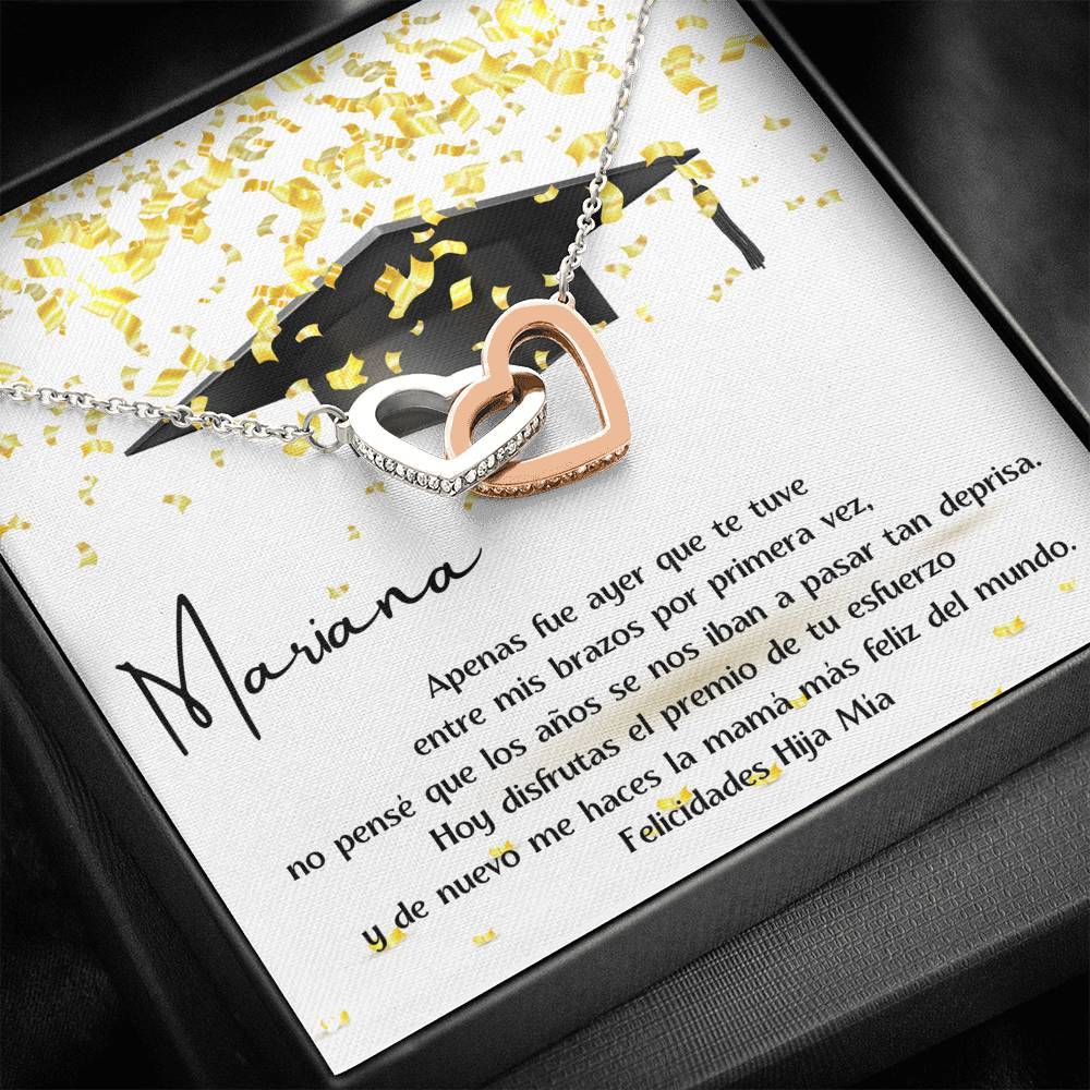 Collar para regalar a Hija el día de su Graduación - Collar 2 Corazones Unidos Jewelry/InterlockingHearts 