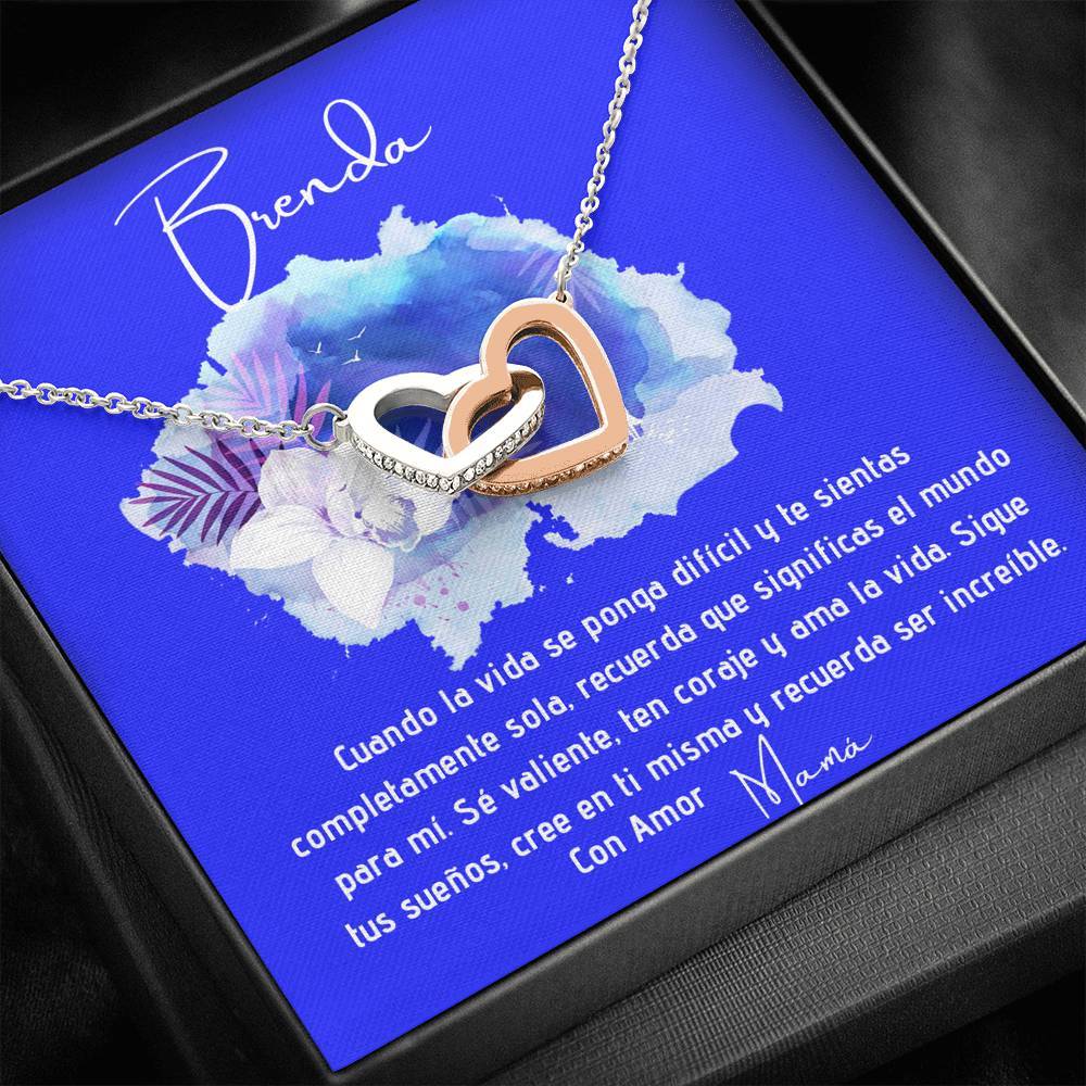 Collar para regalar a Hija, esposa, Mamá, Suegra - Collar Dos Corazones para la persona que amas y decirle que estás con ella aunque estén lejos. Jewelry/InterlockingHearts 
