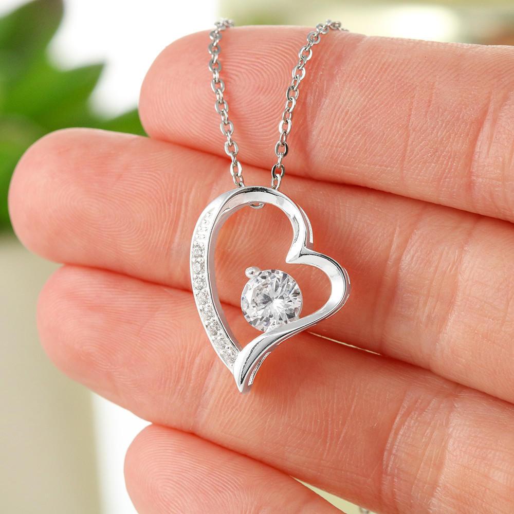 Collar para regalar a Hija, esposa, Mamá, Suegra - Collar Forever Love para la persona que amas y decirle que estás con ella. Jewelry ShineOn Fulfillment 
