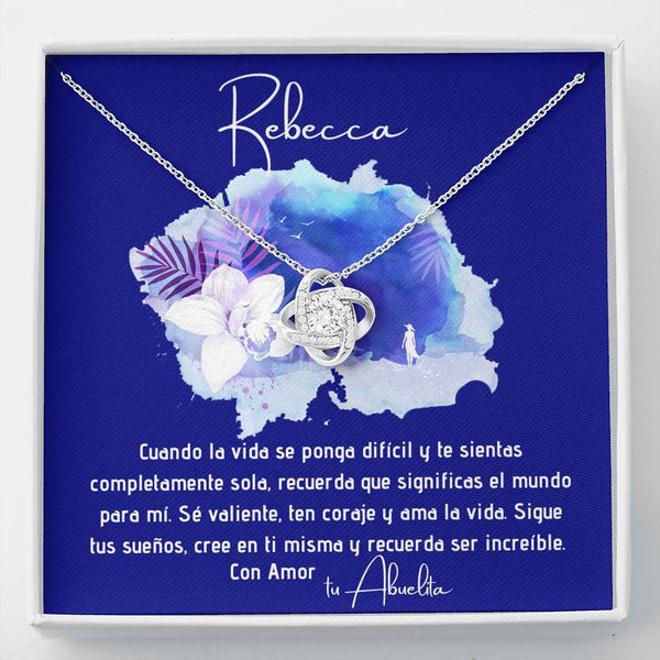 Collar para regalar a Hija, esposa, Mamá, Suegra - Collar Nudo de Amor para la persona que amas y decirle que estás con ella aunque estén lejos. Jewelry/LoveKnot 