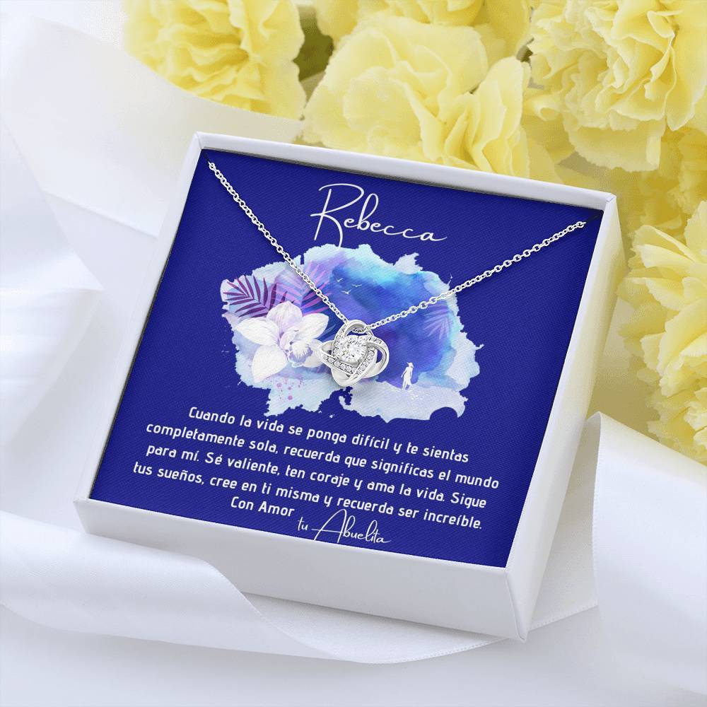 Collar para regalar a Hija, esposa, Mamá, Suegra - Collar Nudo de Amor para la persona que amas y decirle que estás con ella aunque estén lejos. Jewelry/LoveKnot 