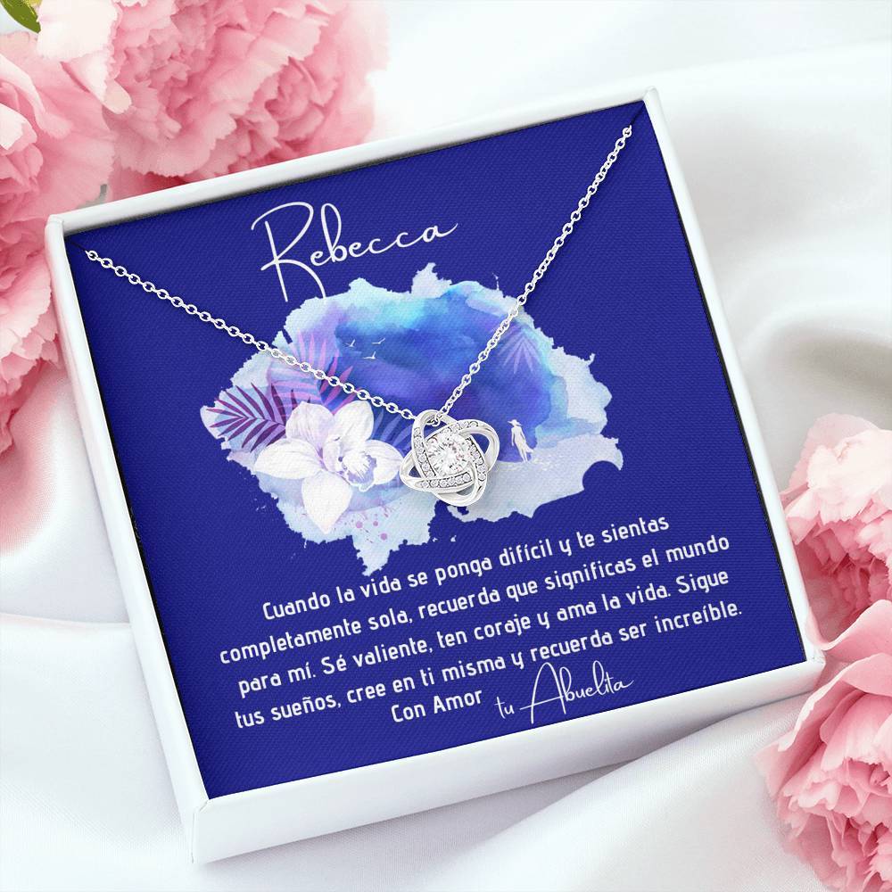 Collar para regalar a Hija, esposa, Mamá, Suegra - Collar Nudo de Amor para la persona que amas y decirle que estás con ella aunque estén lejos. Jewelry/LoveKnot 