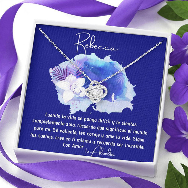 Collar para regalar a Hija, esposa, Mamá, Suegra - Collar Nudo de Amor para la persona que amas y decirle que estás con ella aunque estén lejos. Jewelry/LoveKnot 