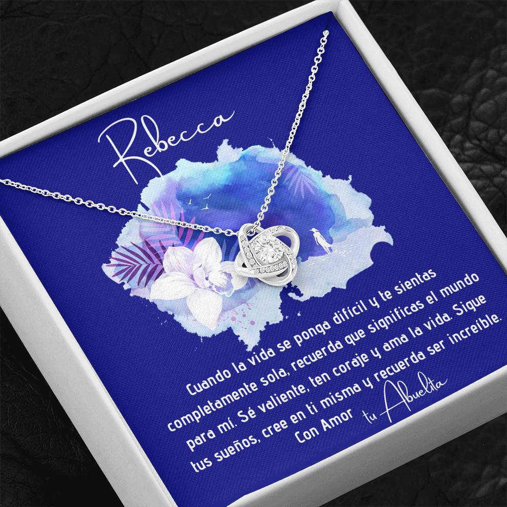 Collar para regalar a Hija, esposa, Mamá, Suegra - Collar Nudo de Amor para la persona que amas y decirle que estás con ella aunque estén lejos. Jewelry/LoveKnot 